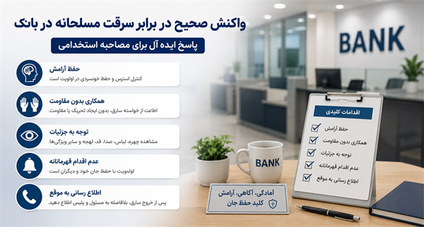 «پاسخ صحیح به سوال سرقت مسلحانه در بانک، در مصاحبه استخدامی بانک»