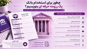 چطور برای استخدام بانک یک رزومه حرفه‌ای بنویسیم؟ اصول و نکات مهم رزومه بانکی